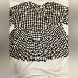 Womens Gingham check blouse